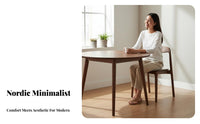 Archedd Spine-Supportingrest Side Chair Nordic and Design Archedd Spine-Supporting Dining Chair Versatile Use Armless