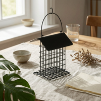 Metal Bird Feeder House Iron Outdoor Pet Supply Flat Tray for Garden