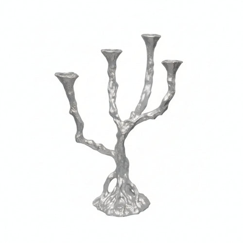 Branch Candlestick Sculptural Candle Stand Textured for Dining Table, Mantel
