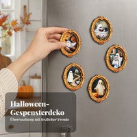 5 Pieces Wooden Halloween Magnetic Piece Attractive Home Decor Ghost Artwork