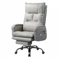 Reclining Desk Chair with Footrest 360° Swivel Lightice Furniture High Back