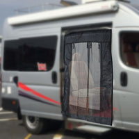 Outdoor Camping Zippered Breathable Roll-Up Shade Mosquito-Proof Magnetic RV Door Screen for Travel Trailer