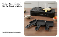 All-in-Complete Korean Type Barbecue Grill Adjustable Temperature Indoor Korean BBQ Grill Easy to Clean for Families, Foodies