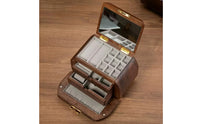 Jewelry Storage Box with Mirror Wooden Jewelry Chest with Drawers Mirrored for Bedroom
