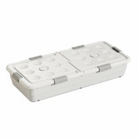 Underbed Wheeled Latch Box debrisproof Home Organizer Stackable for Dorm Room