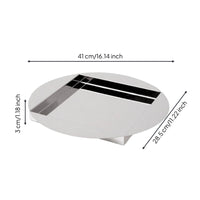 Oval Serving Tray Mirror Finish Mirrored Tray Decorative for Vanity