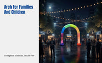 Large Custom Rainbow Inflatable Arch, Lighted PVC Airtight Square Archway, Outdoor Event, Festive
