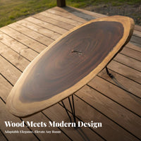 Live Border Slab Table Sturdy Live Border Tabletop Handmade for Bedroom