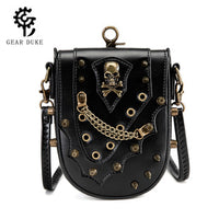 GEARDUKE Medieval Steampunk Retro Women's Small Crossbody Bag with Contrast Color