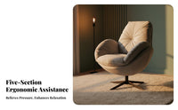Rotating Barrel Chair Nordic & Design Indoor Seating Minimalist Appearance Ergonomic Design for Home Residents, Living Room