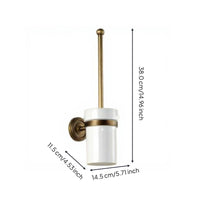 Brass Antique Bathroom Hardware Set, European Wall-Mount Kit
