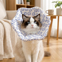 Pet Cone with Cartoon Pattern, Adjustable Drawstring Dog Cone and Cat Cone, Grooming Pet Cone to Stop Licking Fast