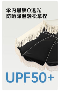 流苏伞户外遮阳伞沙滩花园庭院大雨伞摆摊出摊专用大伞广告太阳伞