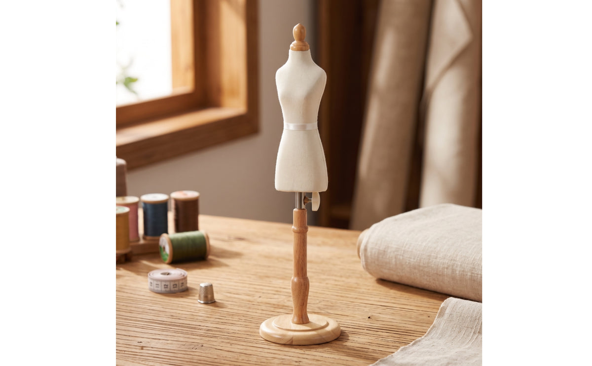 Mini Dress Form Quarter-Scale Mini Mannequin Tabletop Dress Form with Base for Fashion Students