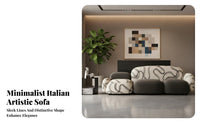 Italian aesthetic sectional ethereal Couch Minimalist Design billowyLike Settee fashionable Sofa distinctive Shape for Interior Designers, Apartment Dwellers, Business Owners, Reception Area, Hotel Lobby, Boutique, Home