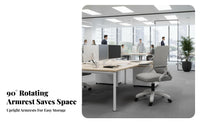 Ergonomic Task Chair Latex Seat Pad Mesh Spine Rolling Chair Adjustable Height Lumbar Support for Students, Study Room