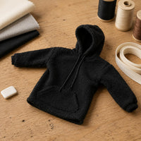1:6 Scale Figure Hoodie Fleece-Like Pullover Hoodie Soft-Textured Surface Mini Sweatshirt Loose Fit
