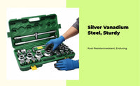 Steel socket wrench set for auto