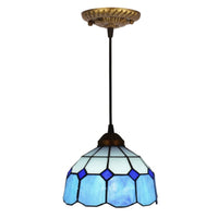 Stained Glass Pendant Light Handmade Lighting Retro for Cafe