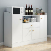 Kitchen Sideboard Cabinet Multi-Functional Modern Buffet Cabinet Large Capacity Microwave Stand with Storage for Families, Homeowners, Hallway