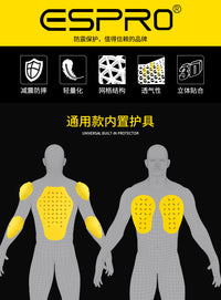ESPRO Motorcycle Riding Gear Built-in Protector EVA Foam Shock-Absorbing Back Shoulder Chest Elbow Guard
