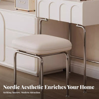 Cushisingled Metal Frame Stool Modern Minimalist Design Vanity Seat Retro Design