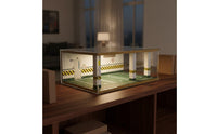 1:24 Scale Parking Garage Dustproof Lighted Parking Garage Display Easy Assembly Lighted Car Model Display Case for Collectors, Collection Room