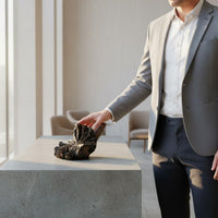 Molten Flower Sculpture Desktop Display Artistic Tabletop Statue Resin Material Table Ornament for Lobby Area, Restaurant