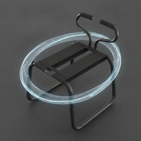 Compact Metal Frame Chair with Strap Seat Sturdy Strap Seat Chair Resistente Furniture Alta Resistencia for Bedroom