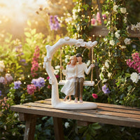 Couple Swing Figurine Gift Idea Swing Couple Figurine Modern for Patio, Couples