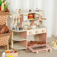 Wooden Pretend Play Kitchen Toy Set for Kids