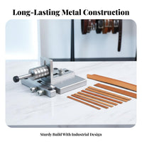 Leather Strap Cutter Replaceable Leather Strip Cutting Tool Table Top Lace Cutter Strong Duty Steel Easy To Use for Garage