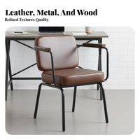 Upholstered Industrial Armchair Skin-Friendly Textile for Office, Bedroom