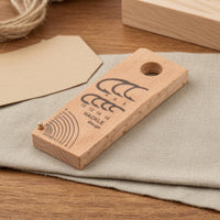 Fly-Tying Hackle Gauge Hanging Hole Hackle Gauge Wood Fishing Measuring Tool