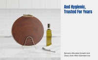 Round Cutting Board Reversible Design Butcher Block Cutting Board Handmade Prep Station for Butchers, Chefs