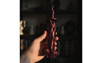 Witchy Witch Figurine with Pointed Hat Slender 3D Printed Witch Desktop Statue Spooky for Goths, Collectors, Desk, Shelf, Entry Table