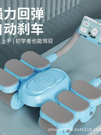 健腹轮六肘撑式自动回弹四轮卷腹肌轮男女训练卷腹器健身器材运动