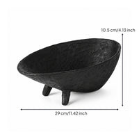 Footed Fruit Tray Textured Sculptural Fruit Bowl Artful Simplicity Footed Bowl for Interior Stylists, Simplicity Seekers