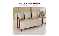 Wabi-Sabi aesthetic Lowrear Block Sofa Minimalist Design Living Room Seating Neutral Color Palette Lounge abrasion-resistantResistant for Pet Owners, Apartment Dwellers, Interior Designers, Hotel, Reception Area, Open-Plan Space