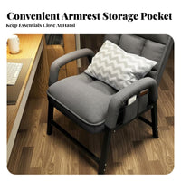 Adjustable Padded Recliner Easy Assembly Upholstered Armchair for Office Workers