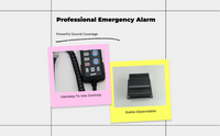 Emergency alarm with PA, mic, light
