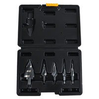 High-Speed Steel Hex Shank 4-Flute Spiral Step Drill Bit, Imperial, for Hole Opening and Enlarging