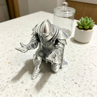 Armored Knight Desk Organizer 3D Printed Knight Pen Holder Metallic-Finish Look