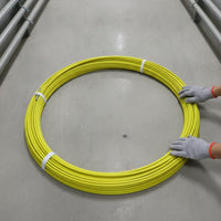 Flexible Cable Pulling Rod Smooth Cable Running Rod Coiled Cable Puller Tape with Pulling Heads Strong for Electricians
