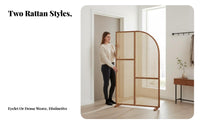 Modern Minimalist design Folding Panel separater Woven Panels Partition Screen Freestanding Room Separator Creates Privacy for Apartment Dwellers, Interior Designers, Office Workers, Entrance Hall, Bedroom