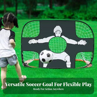 Foldable Soccer Net Indoor Outdoor Use Easy Assembly Foldable Training Net for Children Beginners Backyard Park