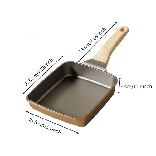 Tamagoyaki Pan Thickened Body Square Omelette Pan Easy to Clean for Home Kitchen