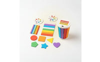 Cylindrical Color Sorting Container Hand-Eye Coordination Sorting Container with Lid Wooden Shape Sorter Educational for Toddlers, Preschoolers, Home, Classroom, Playroom