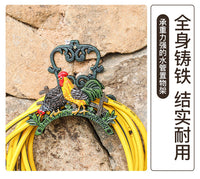 欧式简约铸铁复古铁艺水管架壁挂收纳架园艺架类庭院家居装饰壁饰