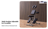 1 Piece Permanent Makeup Chair Foldable Portable Massage Chair Lightweight Professional Furniture Dense Foam Padding Ergonomic Structure Suitable for Estheticians Beauty Salon Medical Facility Studio
